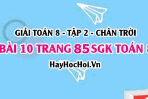 Bài 10 trang 85 Toán 8 Tập 2 Chân trời sáng tạo: Hình Thang & Tam Giác Đồng Dạng